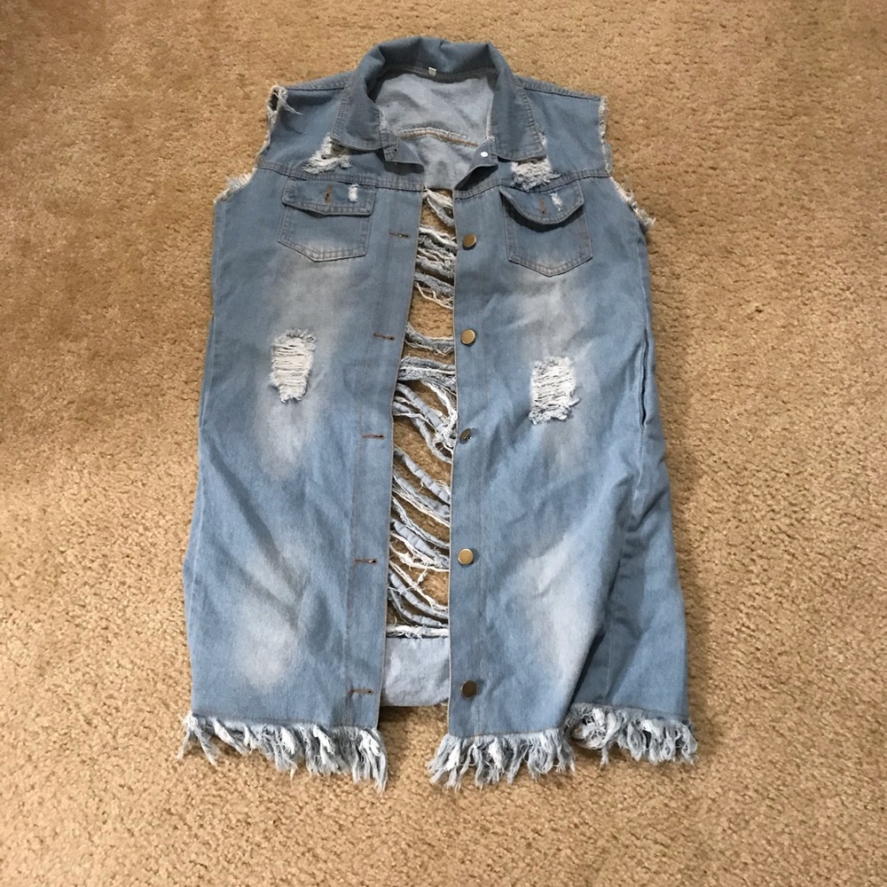 Distressed Jean Jacket - Picture 2 of 3